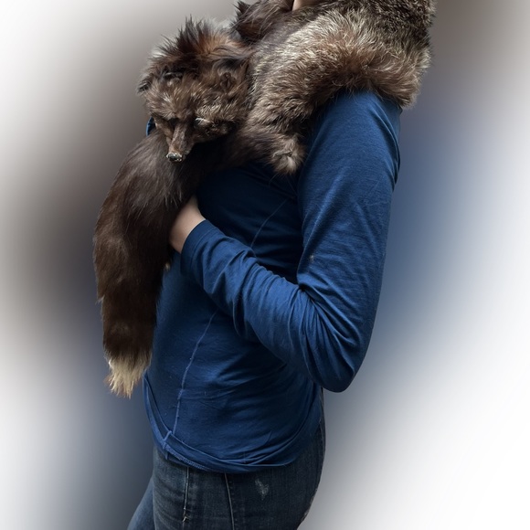 Genuine SILVER FOX FUR STOLE. - Picture 3 of 9